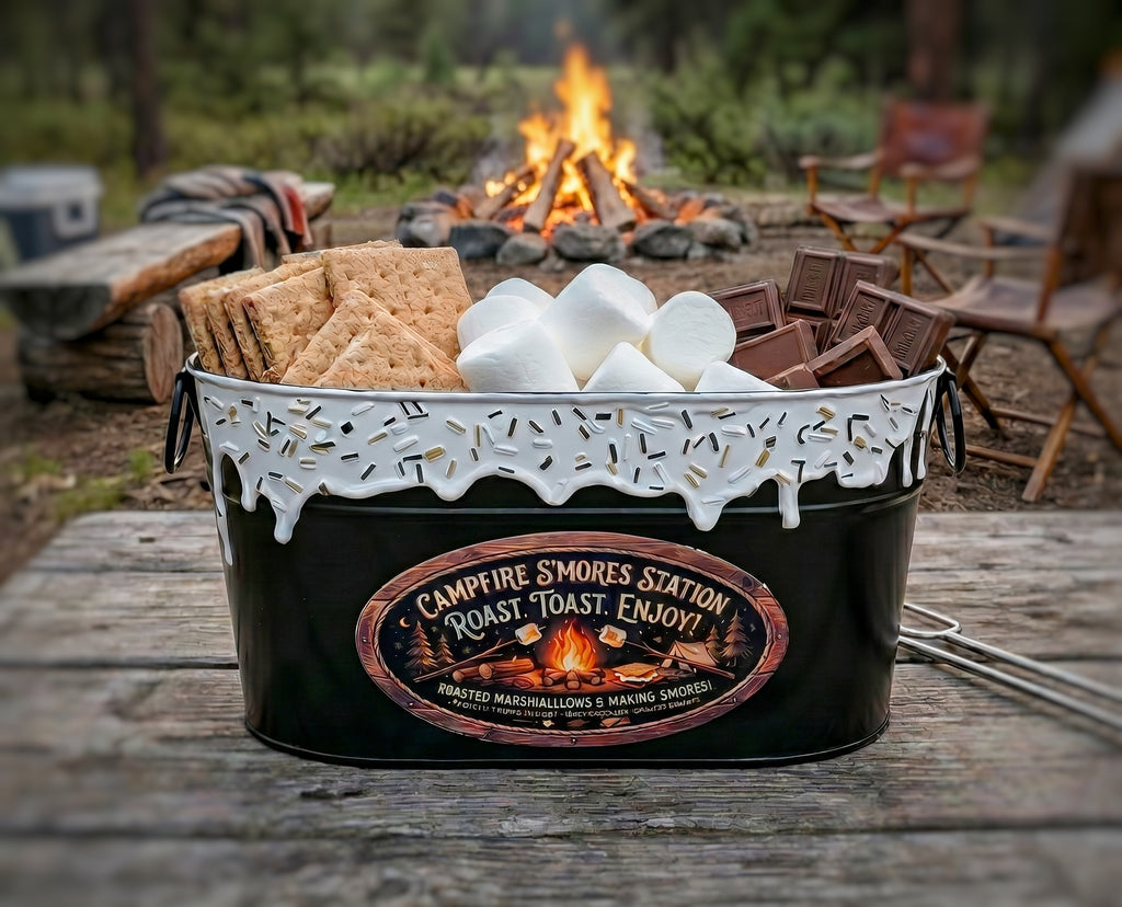Metal S'mores Caddy Container in Black