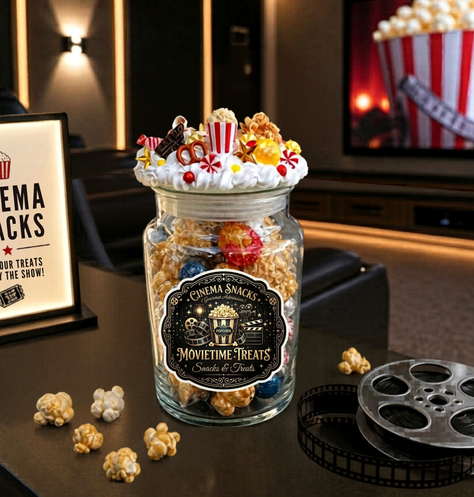 Cinema Snacks Movie Night Treat Jar