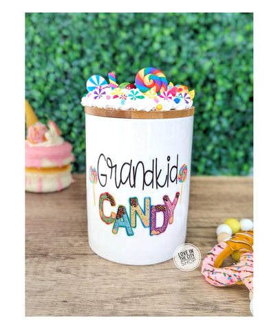 Grandkid Candy Ceramic Candy Jar