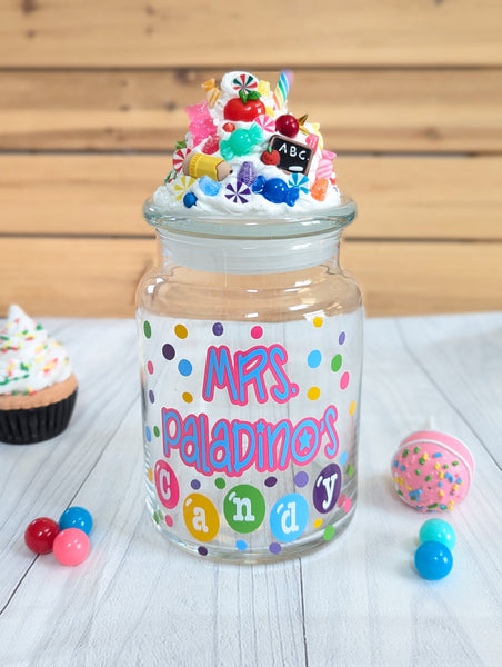 Personalized Teacher Candy Jar