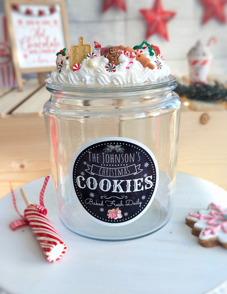 Personalized Family Christmas Cookie Jar