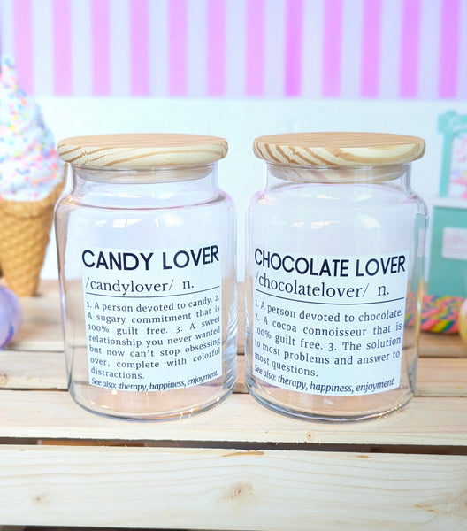 Candy Definition- Chocolate Lover Definition Candy Jar