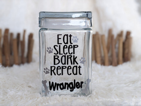 Personalized Dog Treat Jar with Airtight Lid