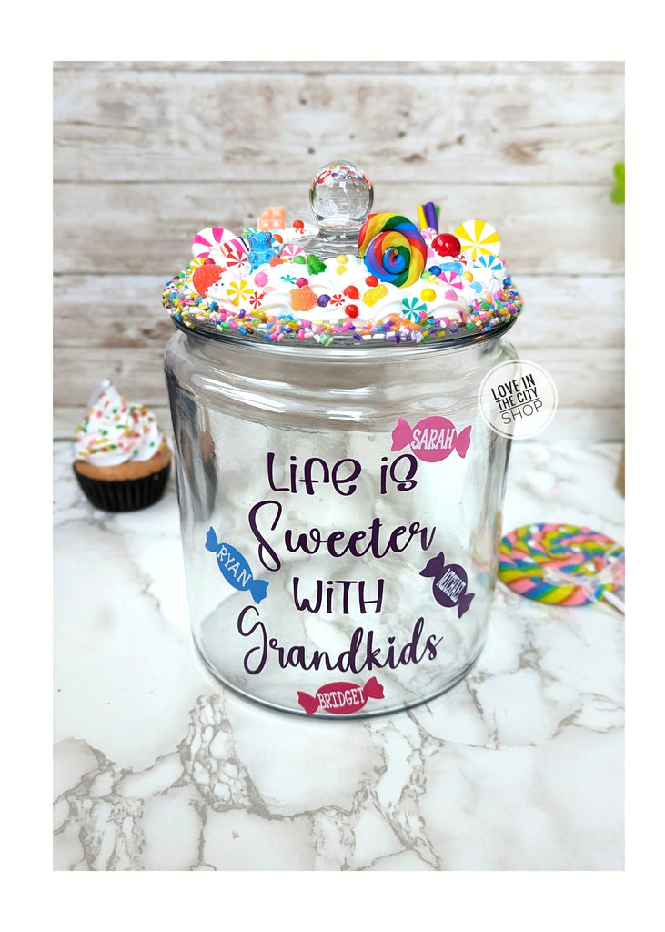 Grandkids Make Life Sweeter Candy Jar