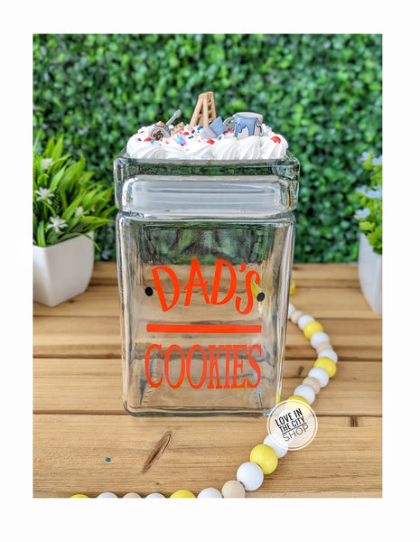 Dad Glass Cookie Jar