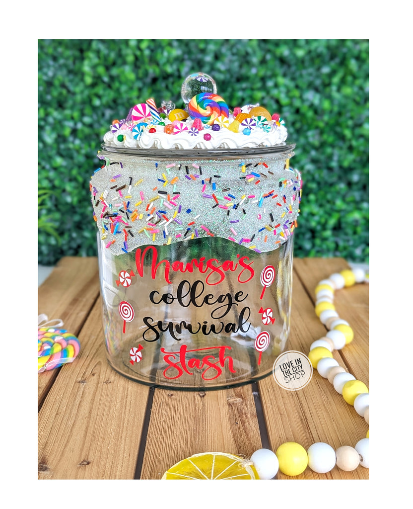 College Candy Cookie Jar