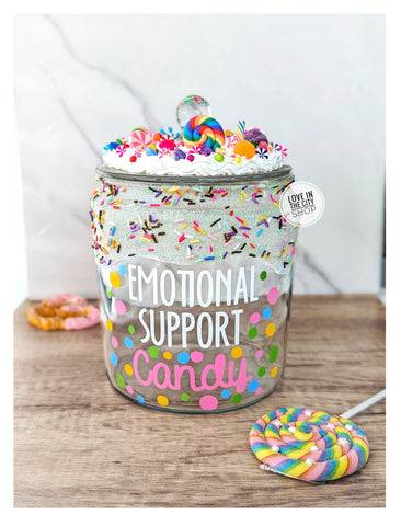 Emotional Support Large Whipped Cream Candy Jar