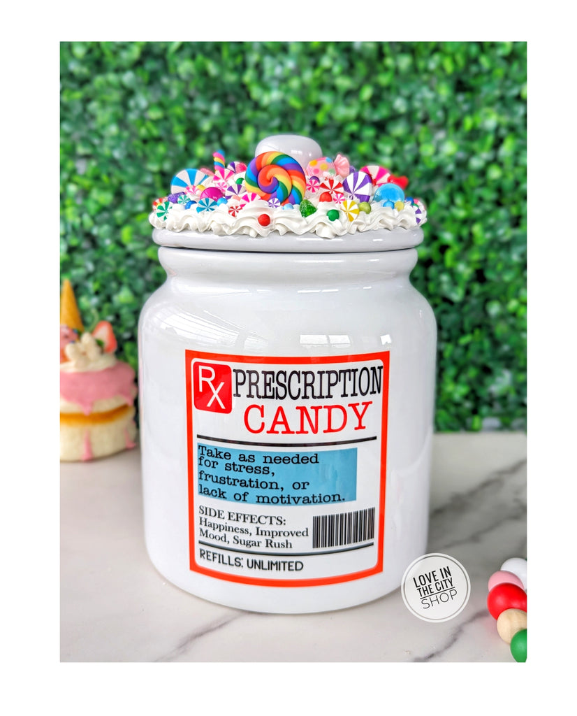 Prescription RX Candy Jar With Lid