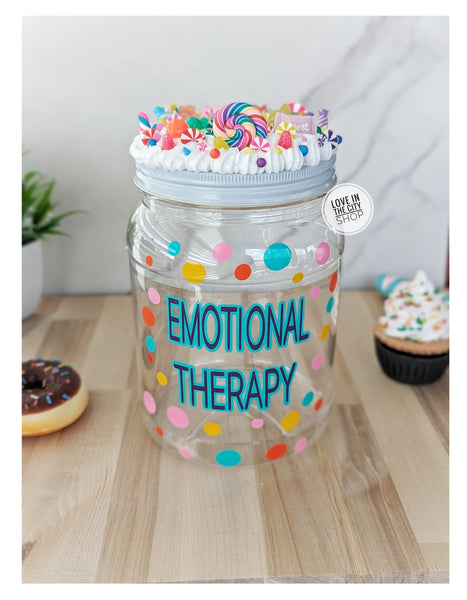 Emotional Support Plastic Candy Jar