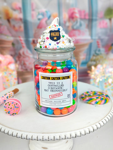 Personalized Police Officer Candy Jar
