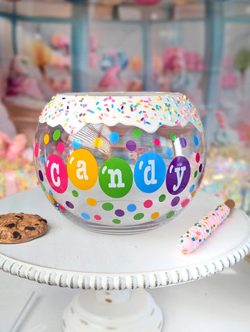 Custom Candy Pieces Glass Candy Bowl