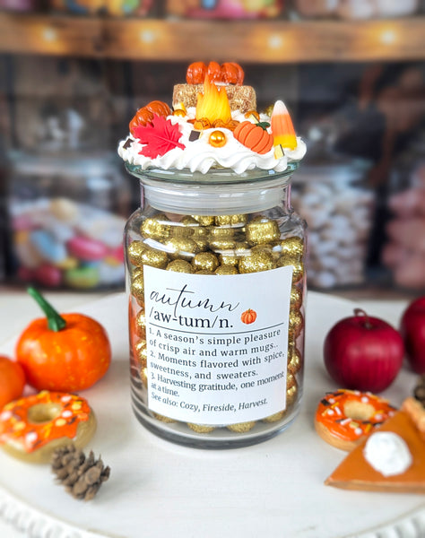 Autumn Definition Fall Candy Jar