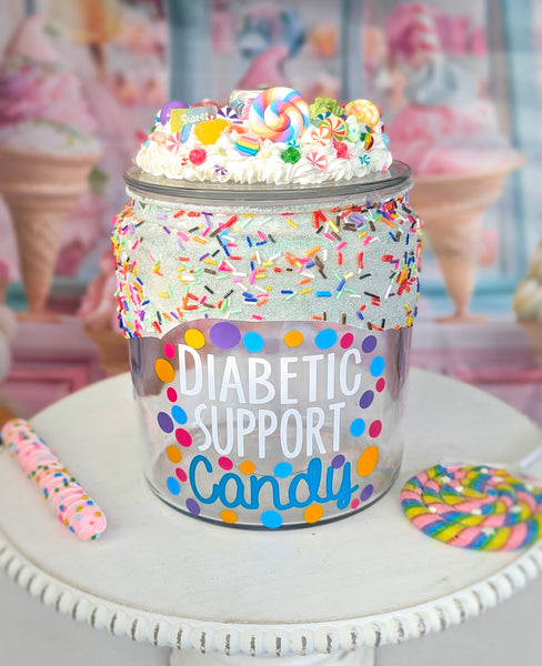 Diabetic Candy Jar - Diabetes Awareness/Support Jar