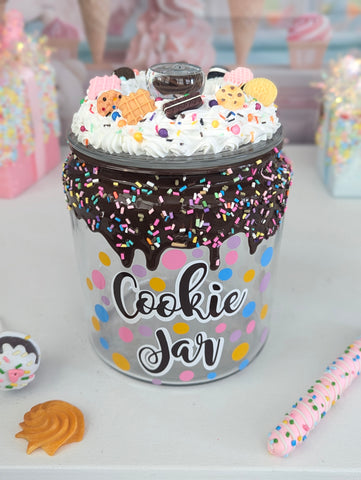 Cookie Jar with Chocolate Drip
