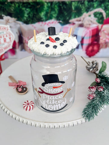Snowman Candy Jar - Snow Place Like Home