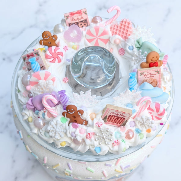 Pastel Christmas Holiday Cookie Jar