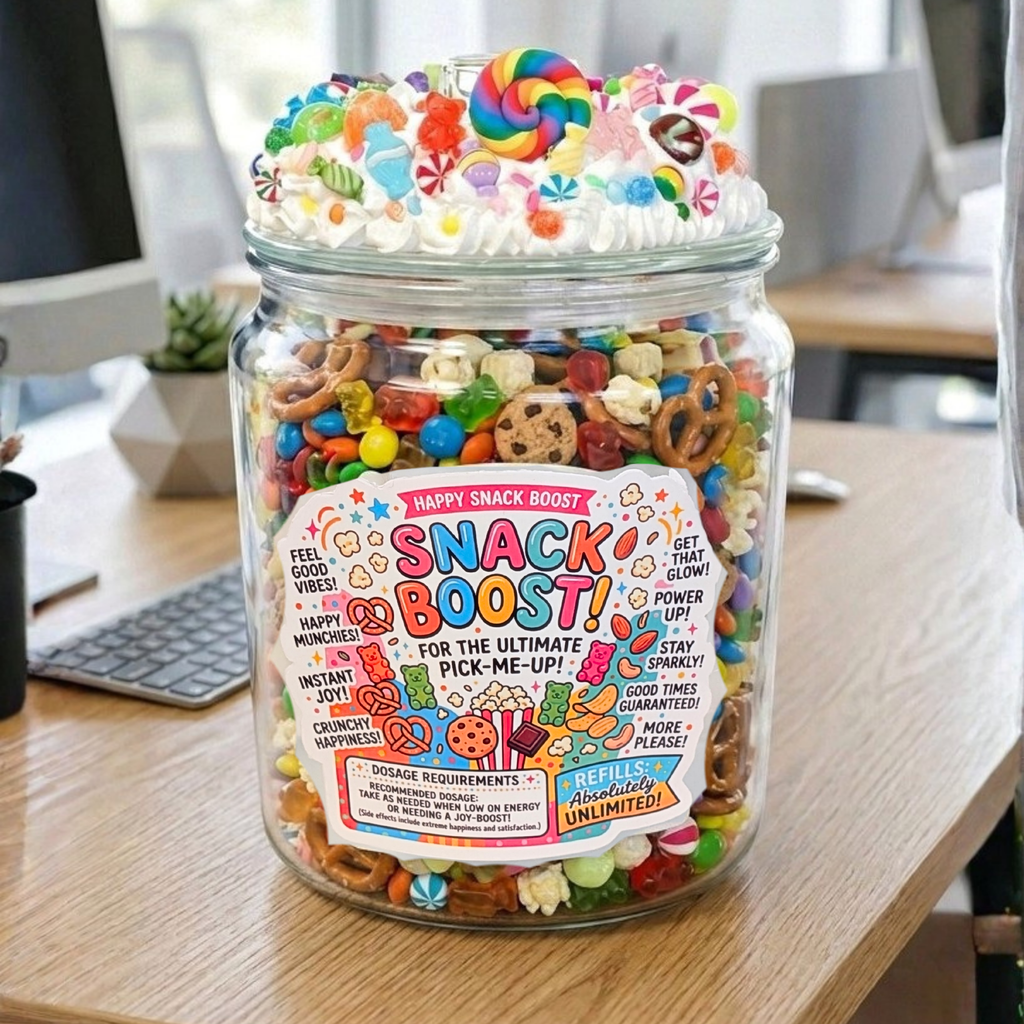 Custom Glass Snack Jar with Lid