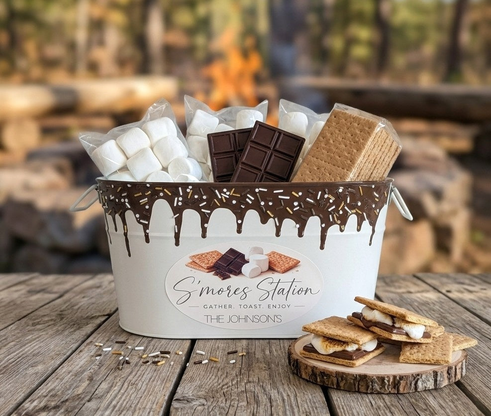 Personalized Family Metal S'more Caddy for Camping