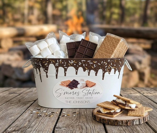 Personalized Family Metal S'more Caddy for Camping