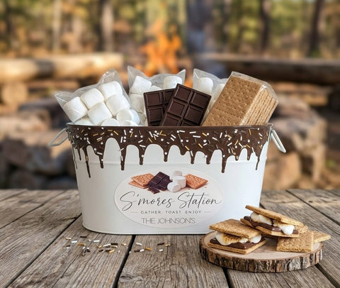 Personalized Family Metal S'more Caddy for Camping