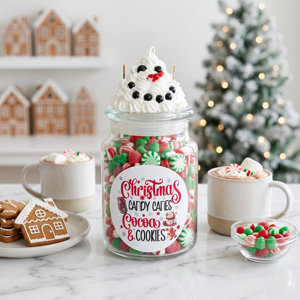 Christmas Snowman Candy Jar