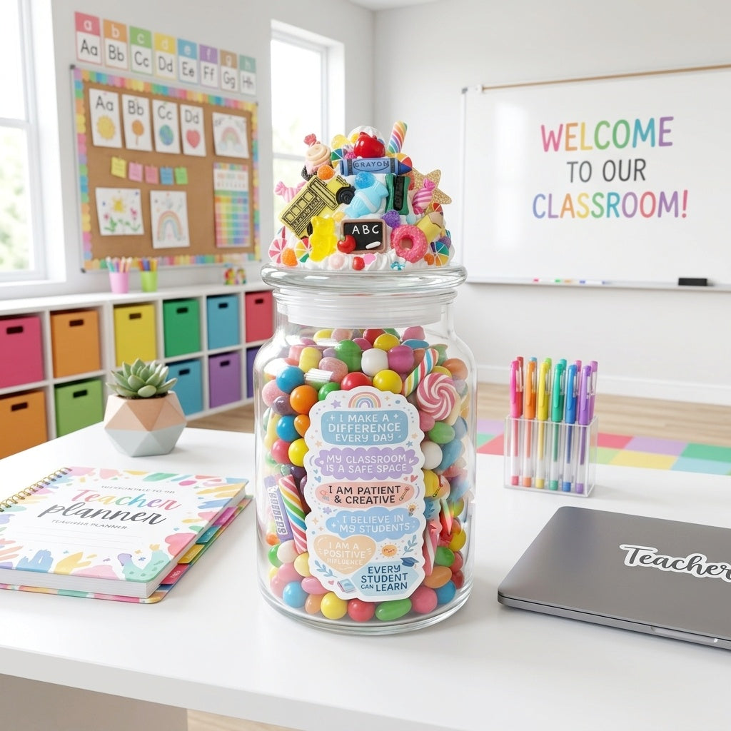 Teacher Affirmations Candy Jar
