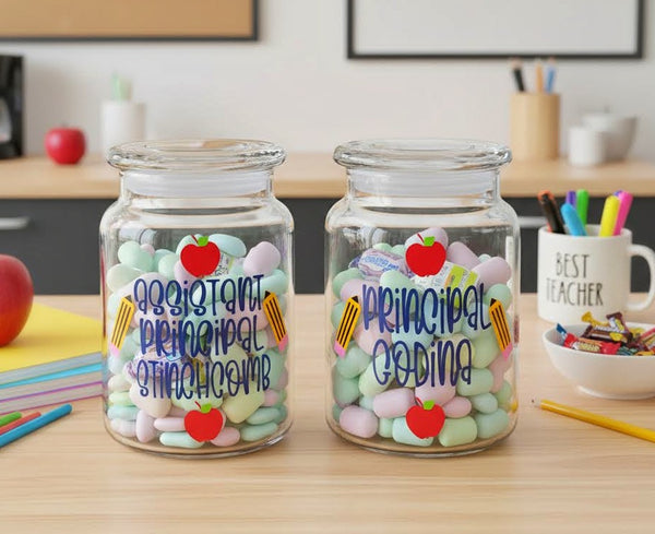 Personalized Principal Candy Jar with Name