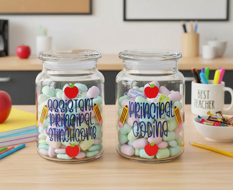 Personalized Principal Candy Jar with Name