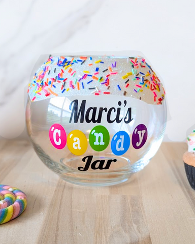 Custom Candy Pieces Candy Bowl