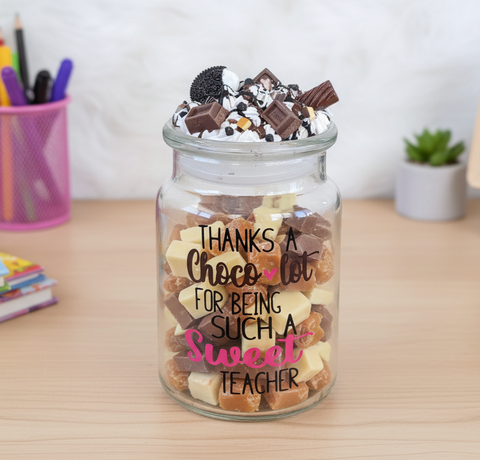 Chocolate Teacher Candy Jar