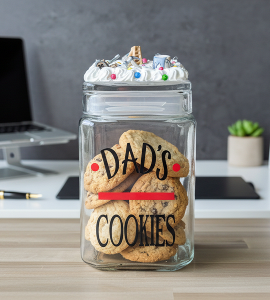 Dad Glass Cookie Jar