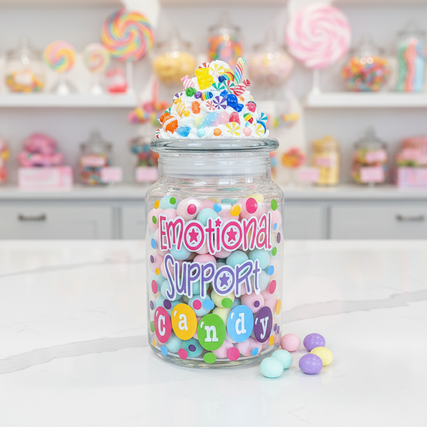 Custom Emotional Support Candy Jar