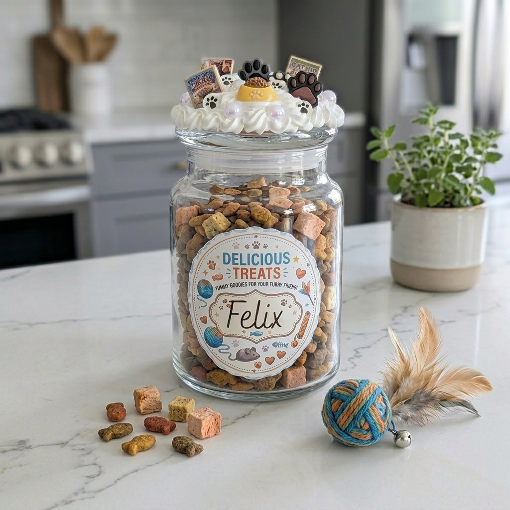 Personalized Cat Treat Jar