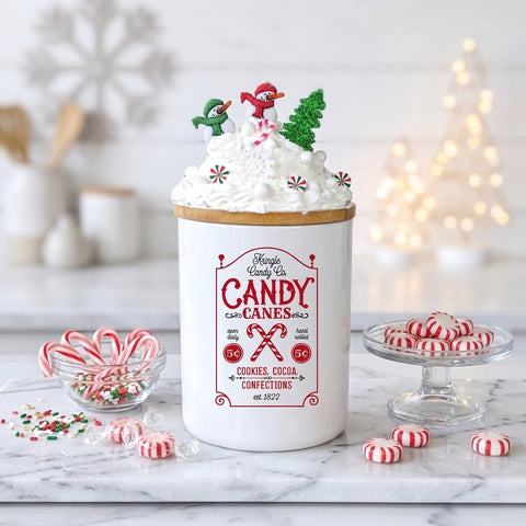 Snowman Christmas Ceramic Candy Jar