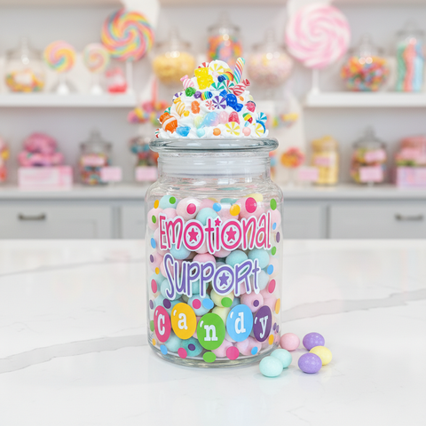 Emotional Support Candy Letters Jar