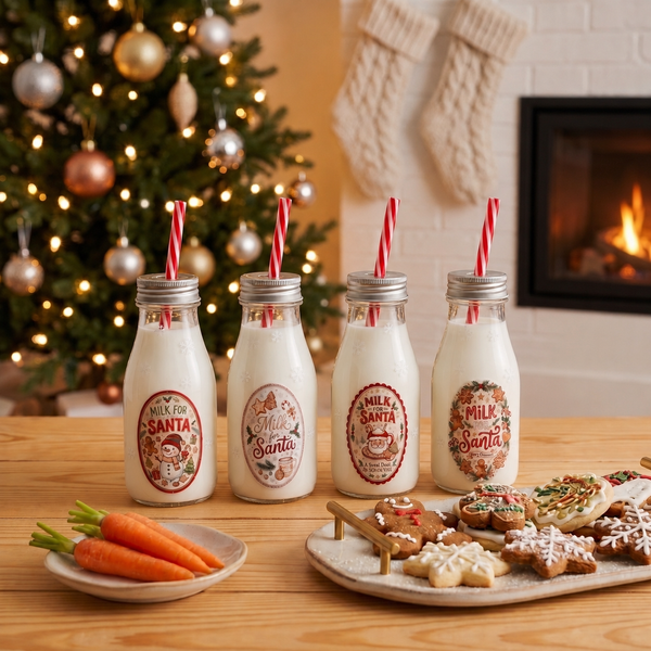 Plastic Milk for Santa Milk Bottle