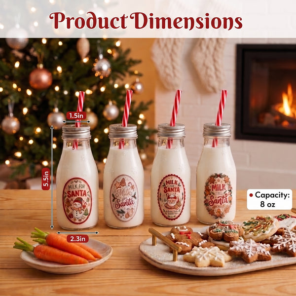 Plastic Milk for Santa Milk Bottle