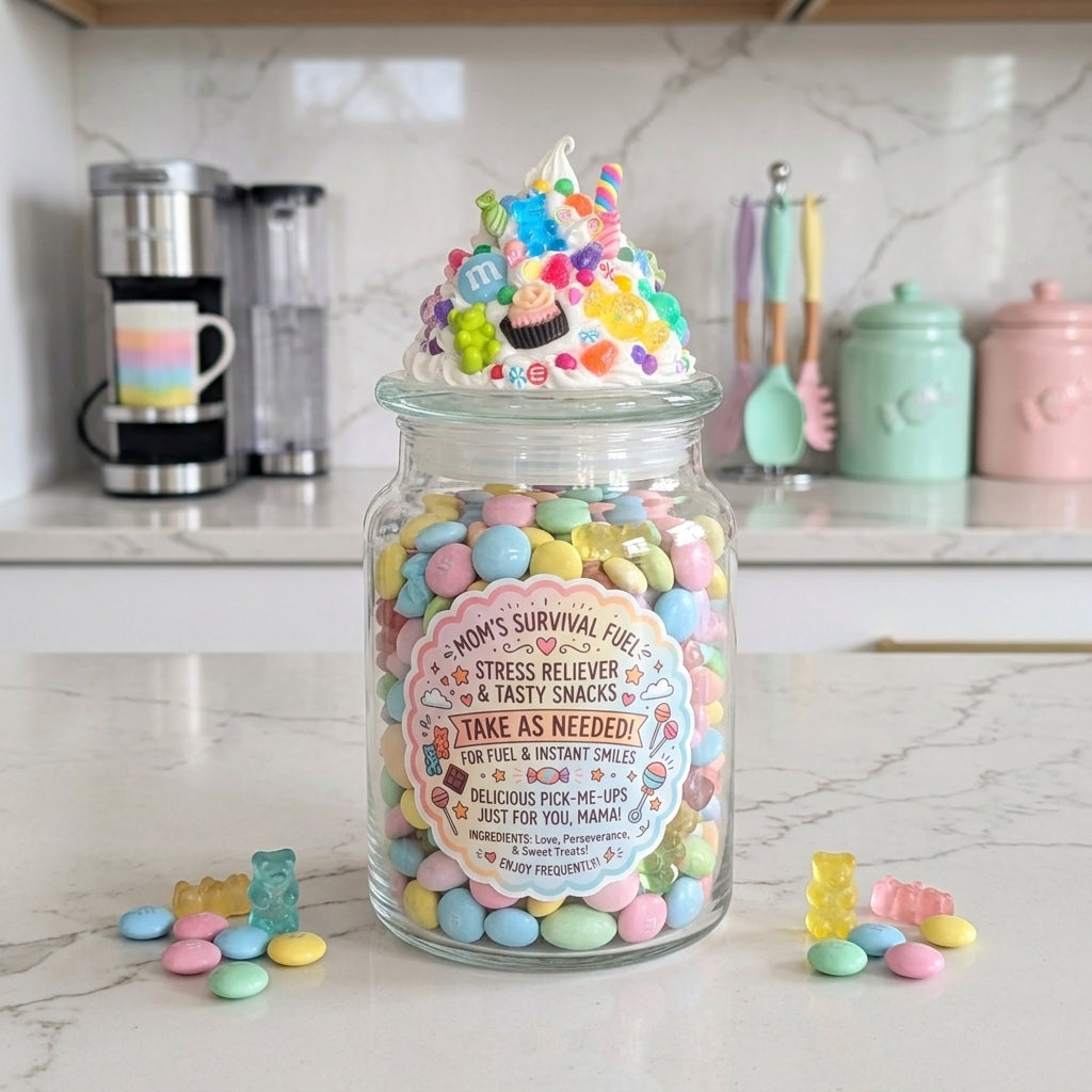 New Mom Candy Jar Survival Kit