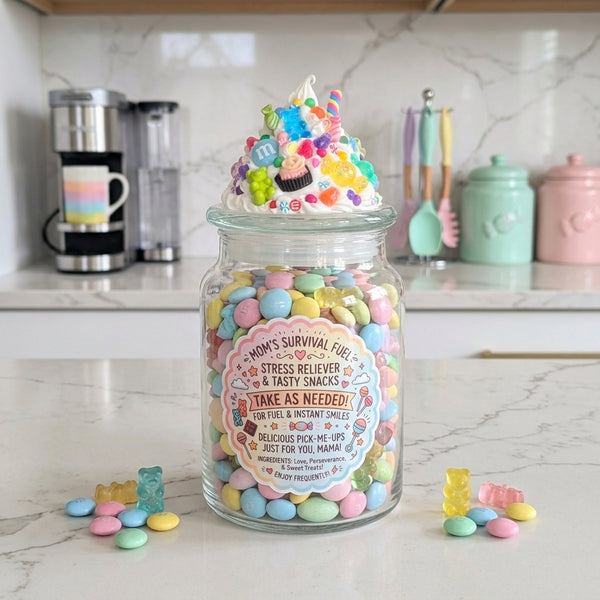New Mom Candy Jar Survival Kit