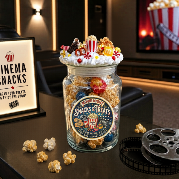 Cinema Movie Night Snack Jar