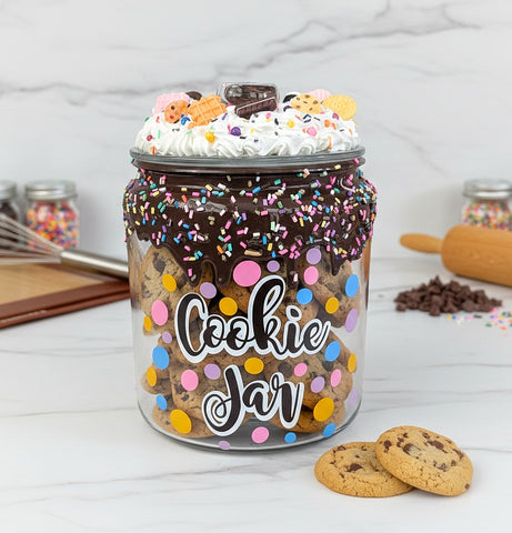 Cookie Jar with Chocolate Drip