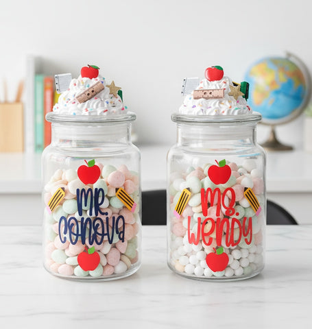 Personalized Teacher Candy Jar - Teacher Appreciation