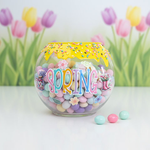 Spring Glass Candy Bowl