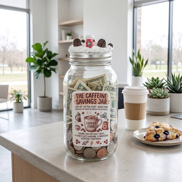 Coffee Funds Bank Savings Jar