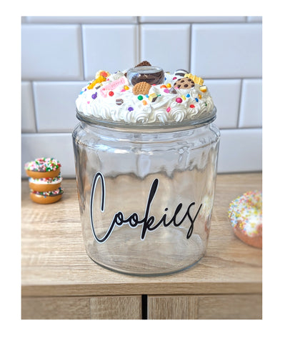 Large Frosting Lid Cookie Jar