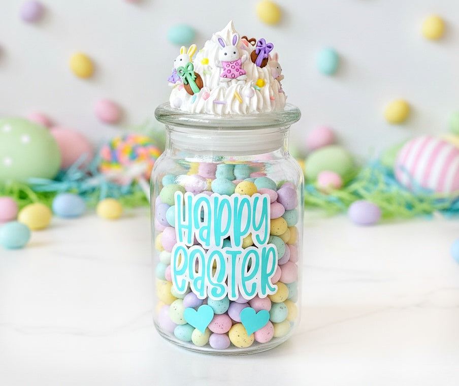 Happy Easter candy jar