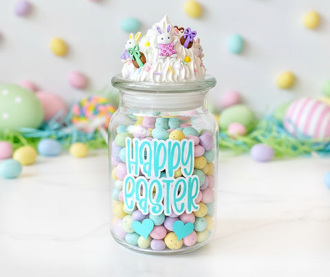 Happy Easter candy jar