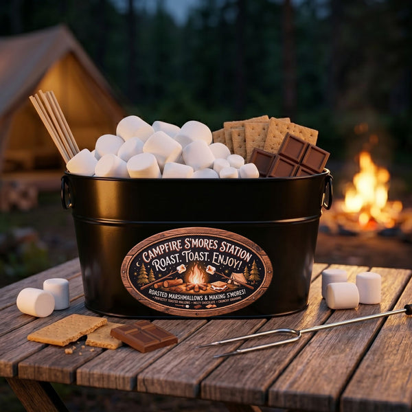 Metal S'mores Station Container in Black
