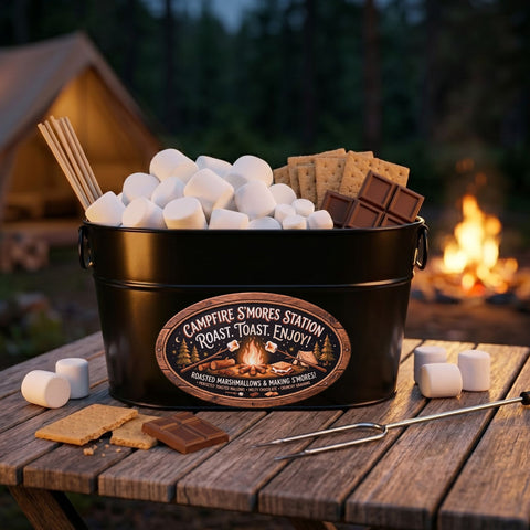Metal S'mores Station Container in Black