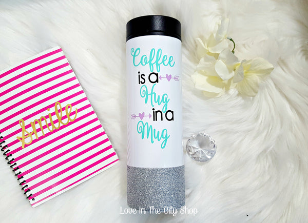 Coffee is a Hug in a Mug (Travel Tumbler) - love-in-the-city-shop